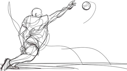 Obraz premium Minimalist Silhouette of Shot Putter in Action