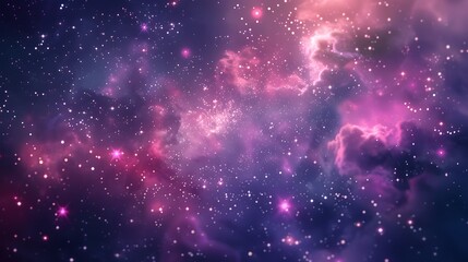 Fototapeta premium Pulsating Dark Cosmos with Vibrant Celestial Energies in Surreal Space Landscape