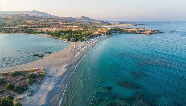 Captivating Views from Above: Prasonisi Beach in Rhodes Island, Greece