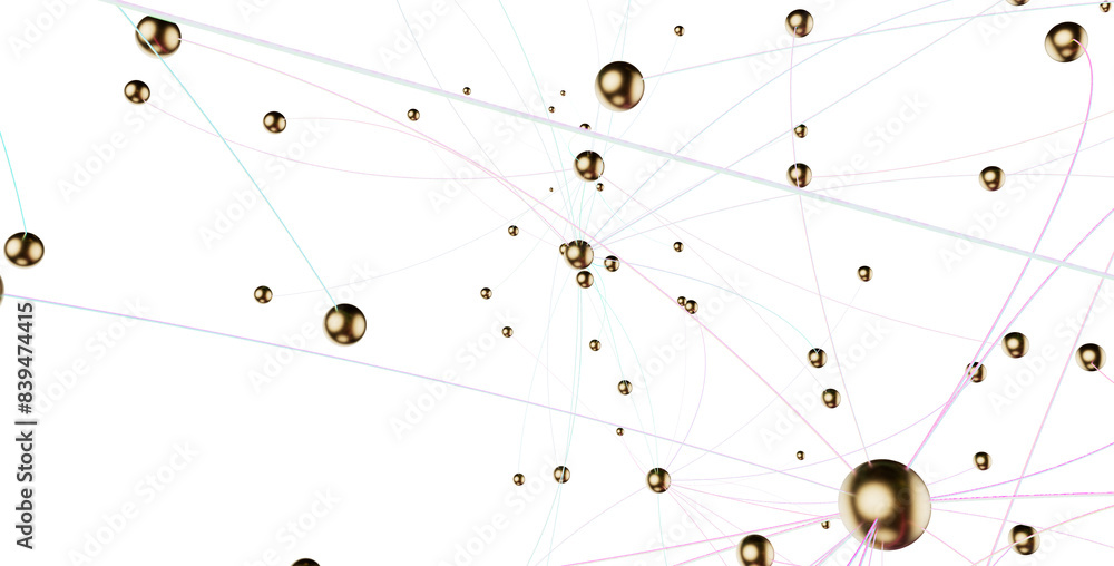 Aufkleber Abstract network of physical devices on the Internet using a network connection