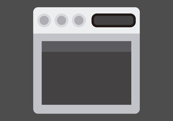 Horno de cocina en fondo negro.