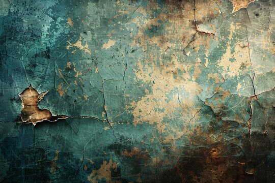 Wall peeling paint leaf