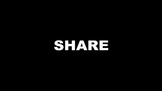 Share typography motion video, lettering video, youtube outro