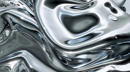 abstract silver liquid metal background