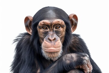 Naklejka premium chimpanzee isolated on white