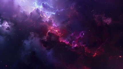 Obraz premium Vibrant Cosmic Nebula with Glowing Stars and Celestial Energy
