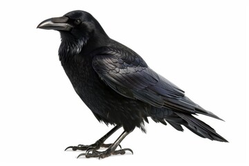 crow isolated on white