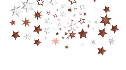 Stardust Christmas Shower: Mesmerizing 3D Illustration Depicting Descending Holiday Star Particles