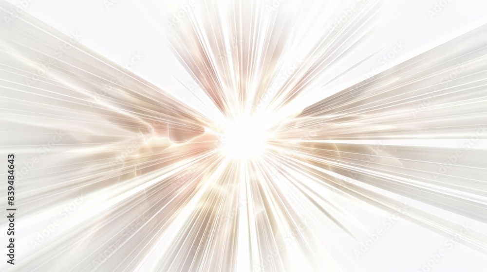 Poster pulsating energy waves with a bright glow on a white background