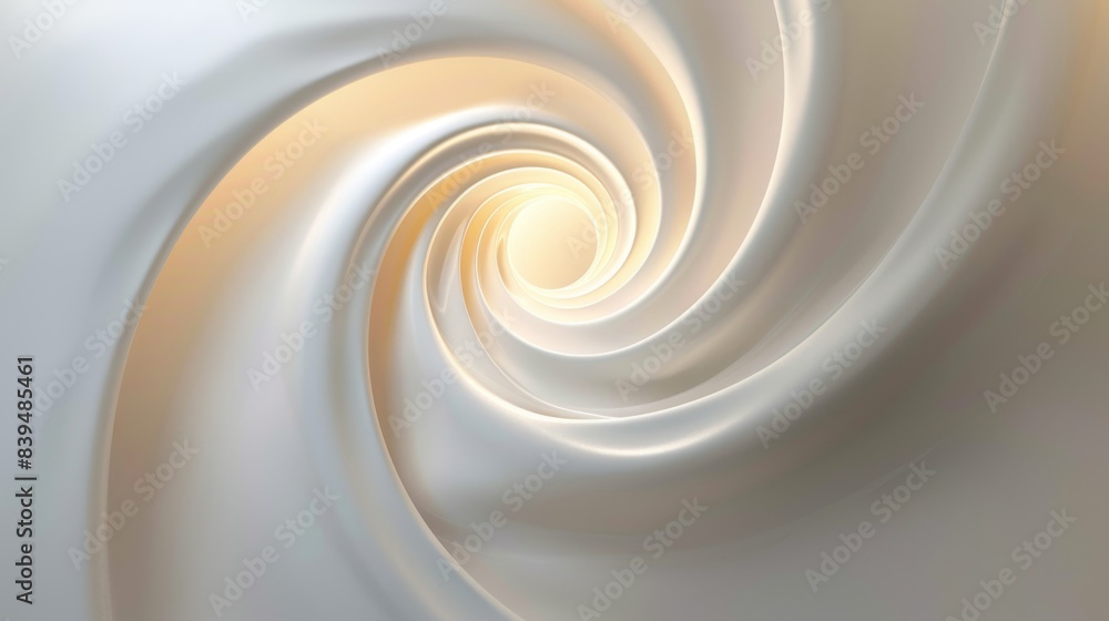 Poster swirling light energy creating a vortex effect on a white background