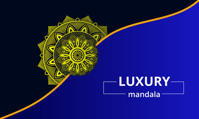 Creative Luxury Mandala Background Design Template gold color