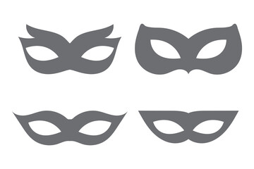 Mask icon. thief mask with eye slit symbol. Superhero, Masquerade, Hidden villain, anonymous signs, vector illustration