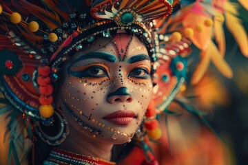 Experience the rich tapestry of a nation's heritage through an AI masterpiece capturing its vivid symbols and customs.