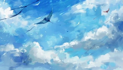 Dancing Kites in the Blue and White Sky: AR 7:4