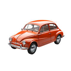 red car isolated on white, png