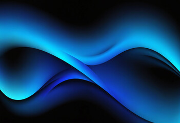 Obraz premium Blue and black gradient background