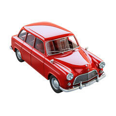 red vintage car 3d Illustration, png