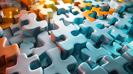 Abstract 3D puzzle with interlocking shapes, challenging the perception of space, ideal for creating thoughtprovoking and visually engaging art pieces