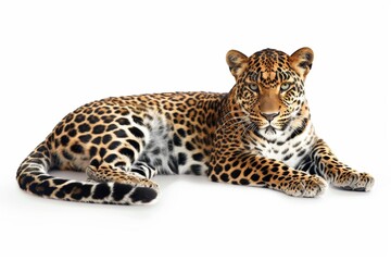Obraz premium leopard isolated on white