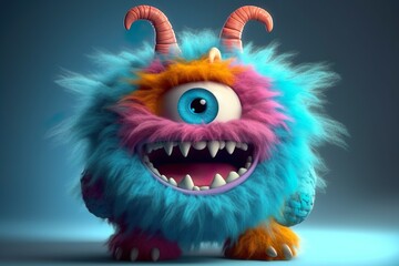 Naklejka premium Whimsical and Adorable Creatures in Enchanted Fantasy Worlds with Vibrant Colors and Playful Scenes