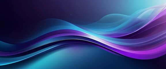 Obraz premium Digital Harmony Purple and Blue Futuristic Tech Abstract