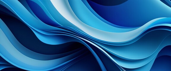 Fototapeta premium Azure Topography Blue 3D Abstract Landscape