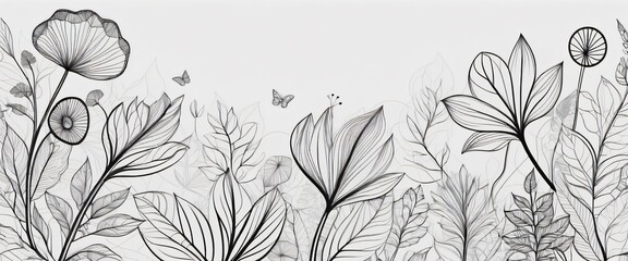 Naklejka premium Organic Digital Oil Painting of Nature Future