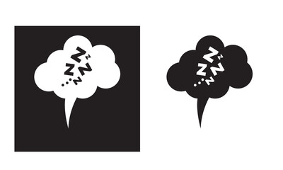 Sleepy zzz icon set. Vector EPS 10. isolated on white background.