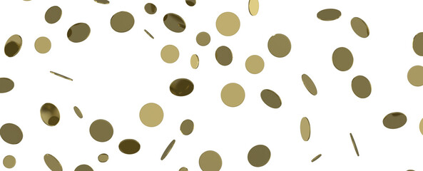 Dazzling Delight: Mesmerizing 3D Illustration of Glittering Gold Confetti