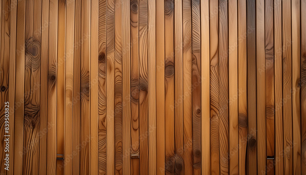 Poster detail of a wooden wall with a linear relief and texture