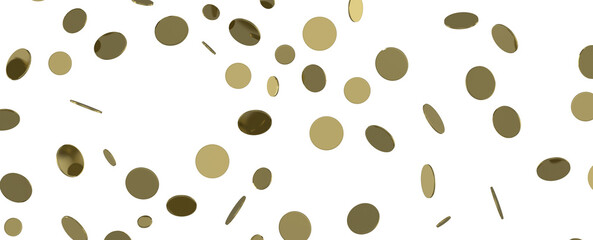 Dazzling Delight: Mesmerizing 3D Illustration of Glittering Gold Confetti