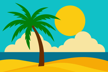 beach vector illustration