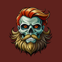 Obraz premium great beard in a skull