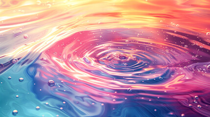 A colorful splash of water with a rainbow effect - Powered by Adobe