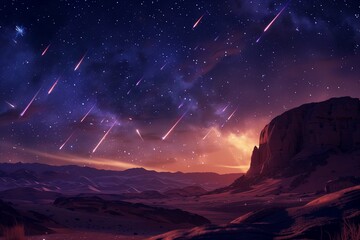 starry night sky with galaxy view