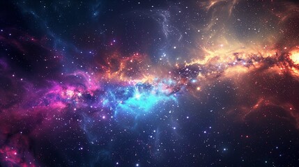 Fototapeta premium background about space with view of vibrant galaxies and stars