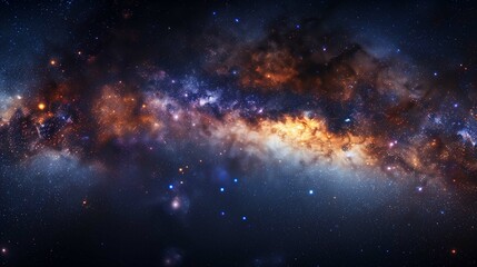 Naklejka premium background about space with view of vibrant galaxies and stars