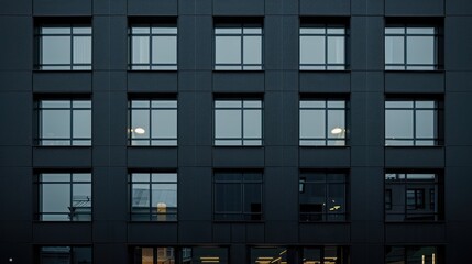 Obraz premium Urban Elegance: Minimalist Skyscraper in Monochrome