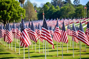 American flag memorial
