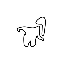 Dinosaur Thin Line Icon