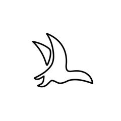 Dinosaur Thin Line Icon