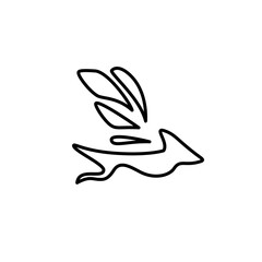 Dinosaur Thin Line Icon