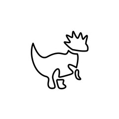Dinosaur Thin Line Icon