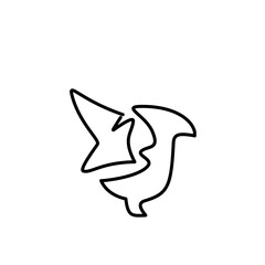 Dinosaur Thin Line Icon