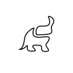 Dinosaur Thin Line Icon