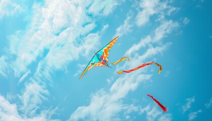 Freedom in the Sky: A Colorful Kite Soaring High