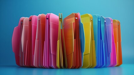 Colorful file folders neatly arranged for document storage