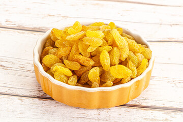 Yellow raisin - dry grape berries