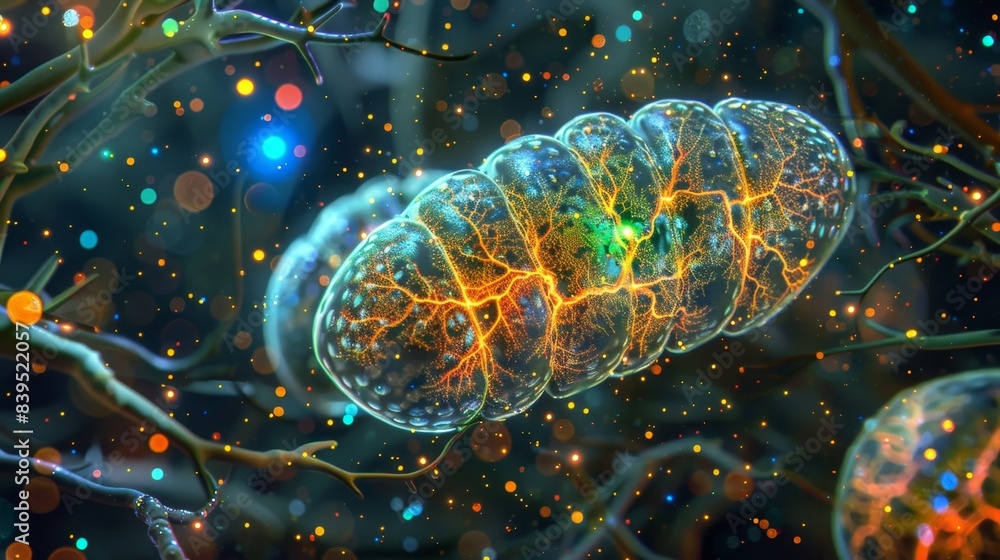 Poster a confocal microscopy image of a mitochondrion surrounded by boundless numbers of atp molecules the 