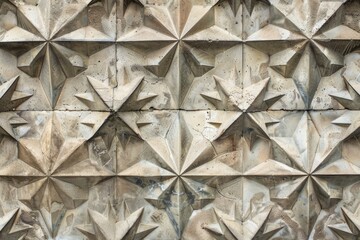 Fototapeta premium Simple star shapes in muted tones, arranged in a subtle and minimalist pattern